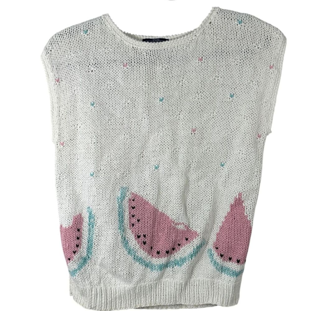 Woolrich Woman Vintage Watermelon Knit Vest Size Medium